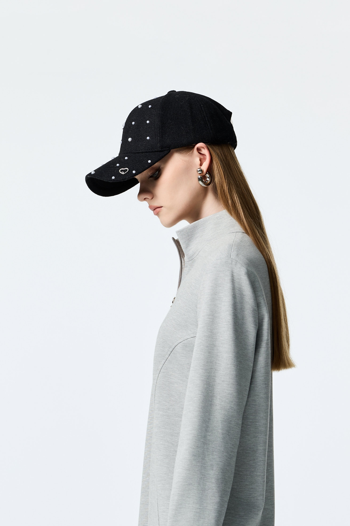 經典珍珠點綴棒球帽經典珍珠點綴棒球帽,珍珠,秋冬穿搭