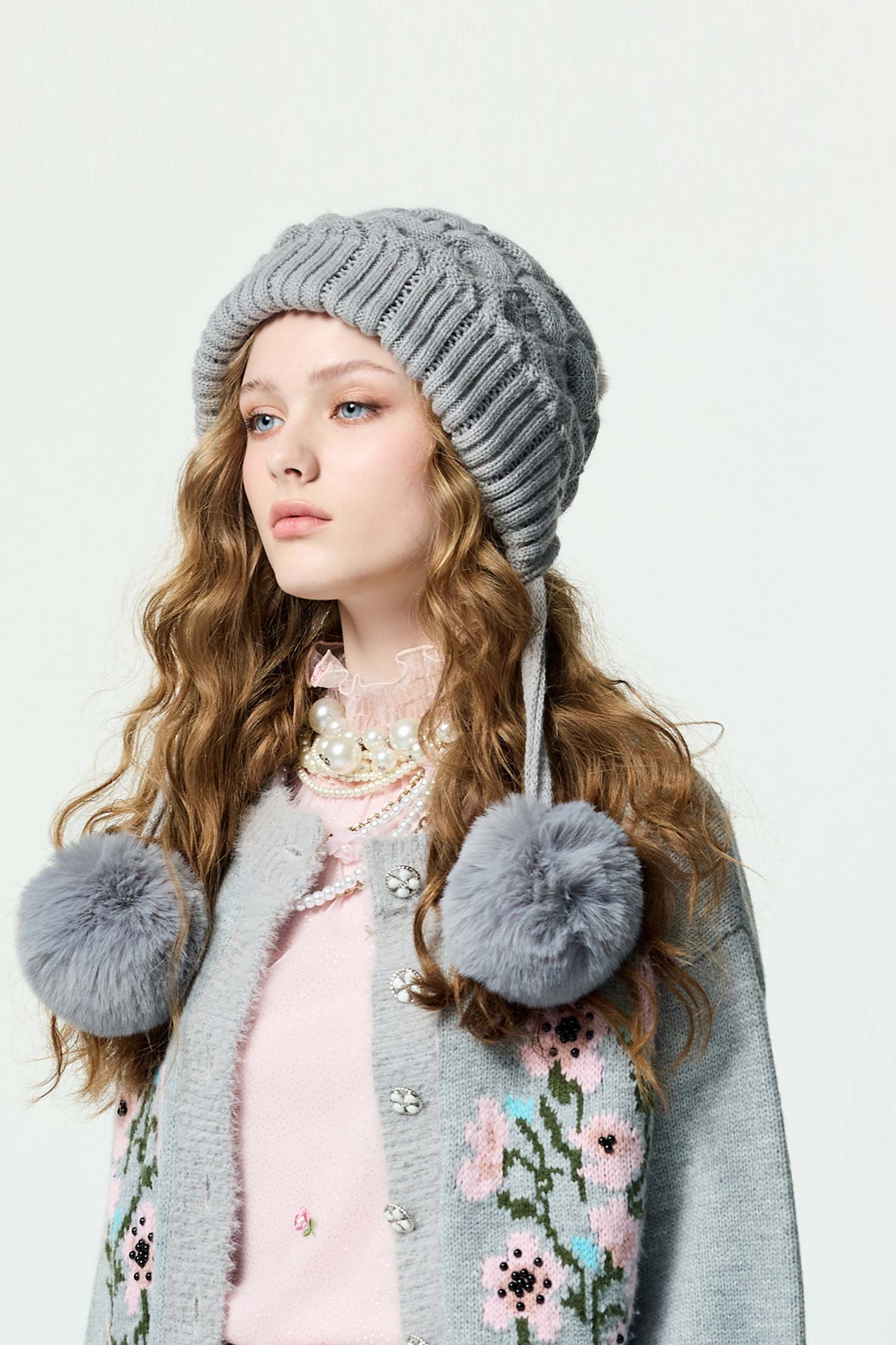 軟絨絨兔毛針織帽軟絨絨兔毛針織帽,秋冬穿搭,針織