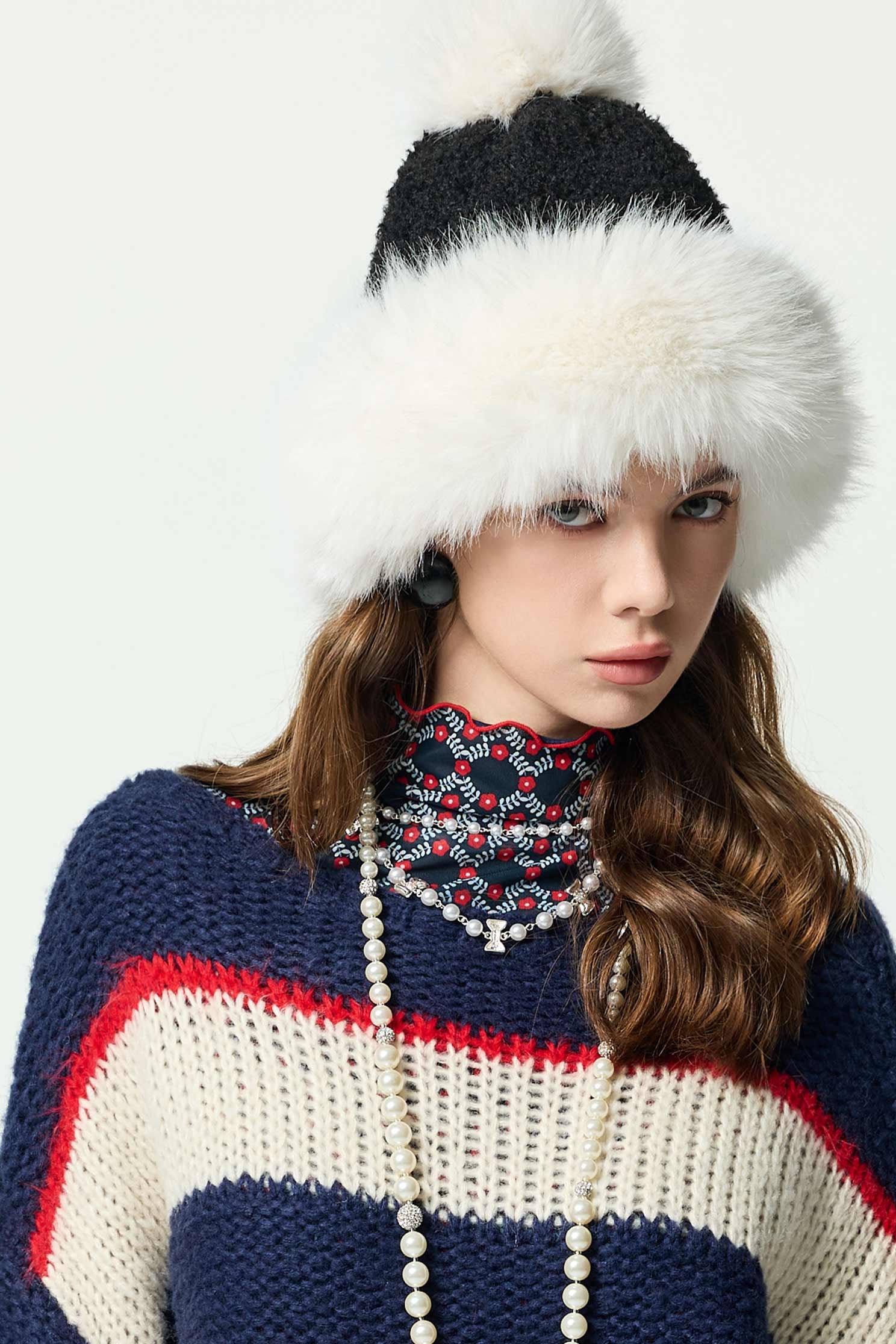 毛茸茸針織毛帽毛茸茸針織毛帽,秋冬穿搭,針織