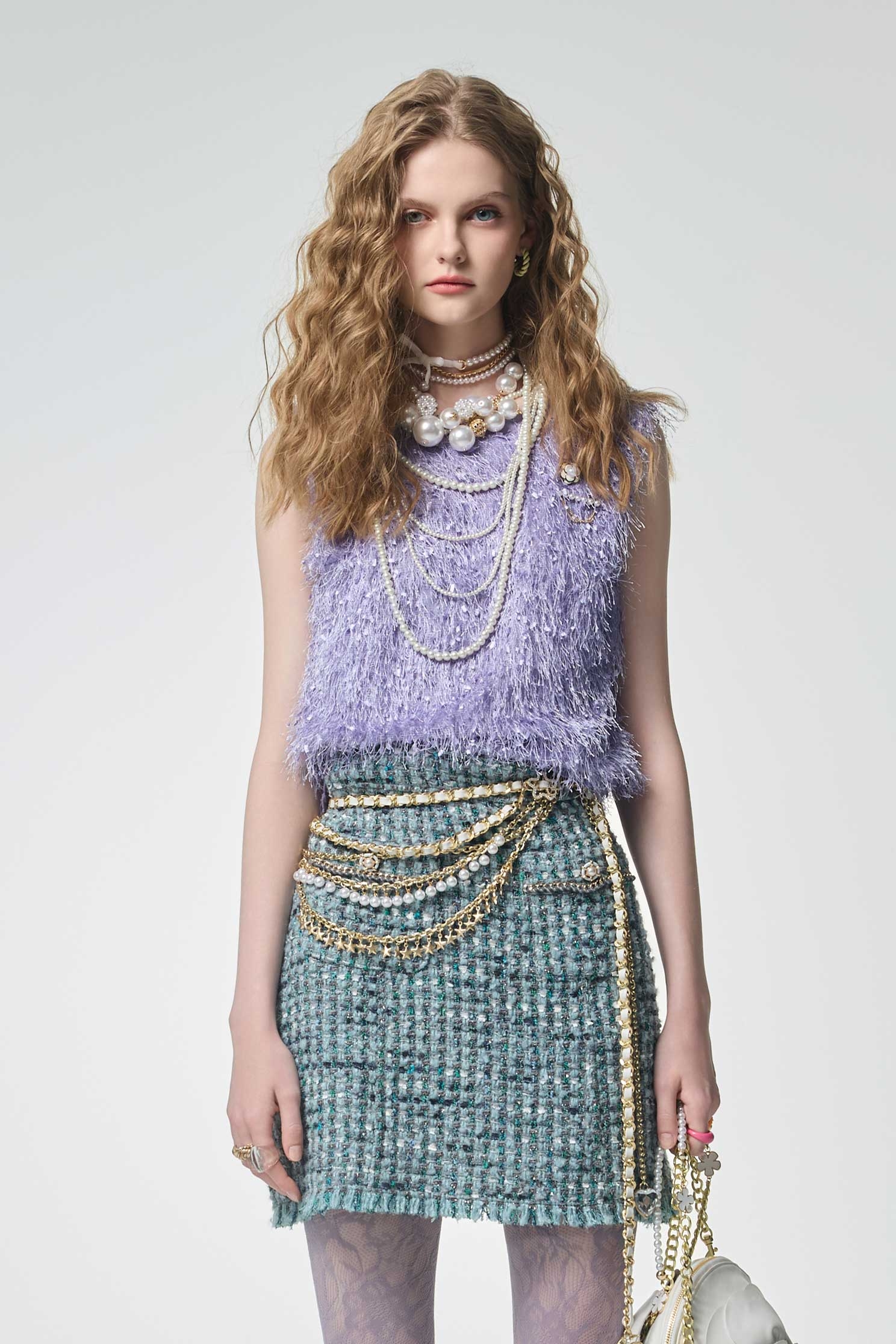 優雅星空珍珠腰鍊優雅星空珍珠腰鍊,珍珠,秋冬穿搭