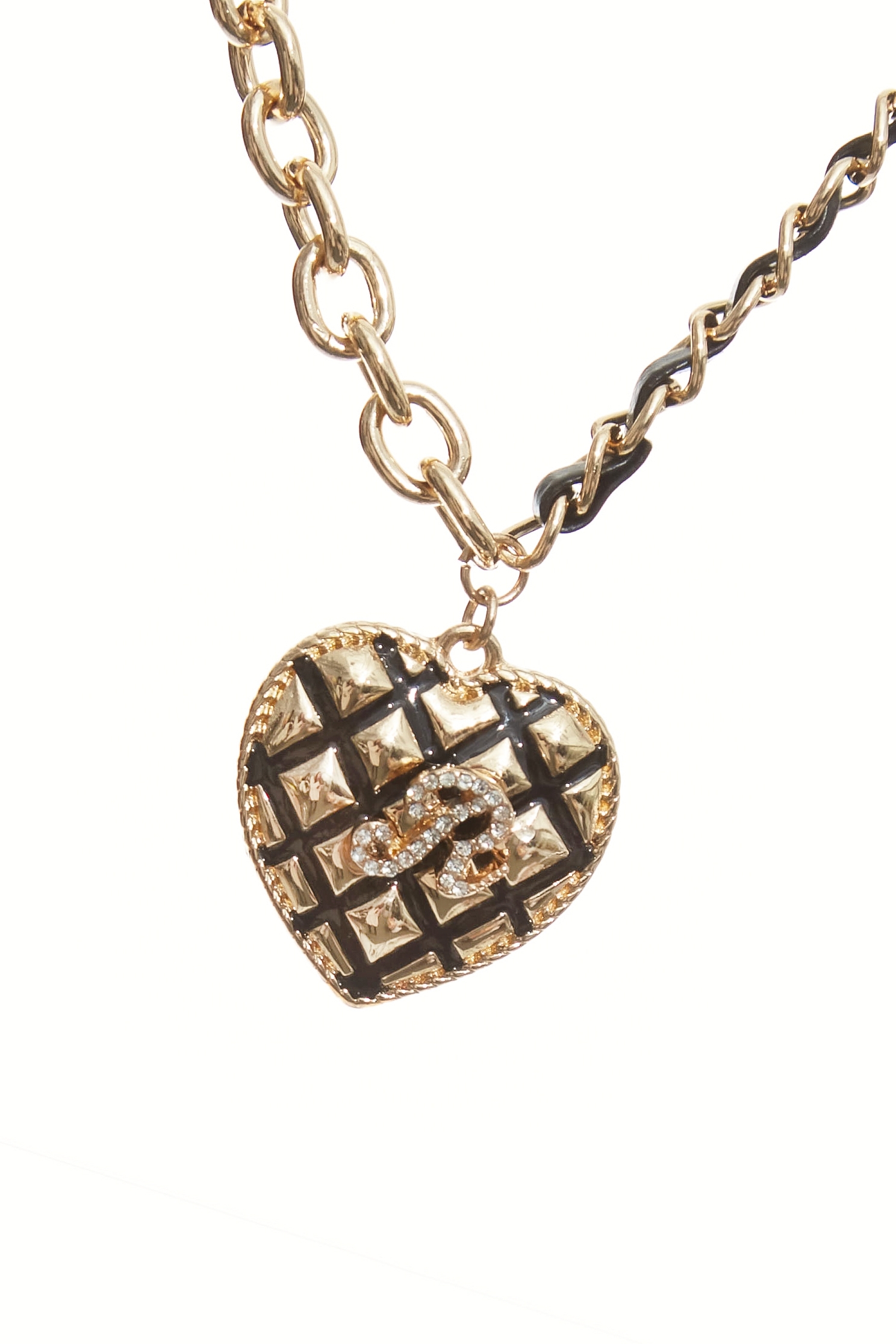 愛心格紋項鍊愛心格紋項鍊,春夏穿搭,格紋,項鍊