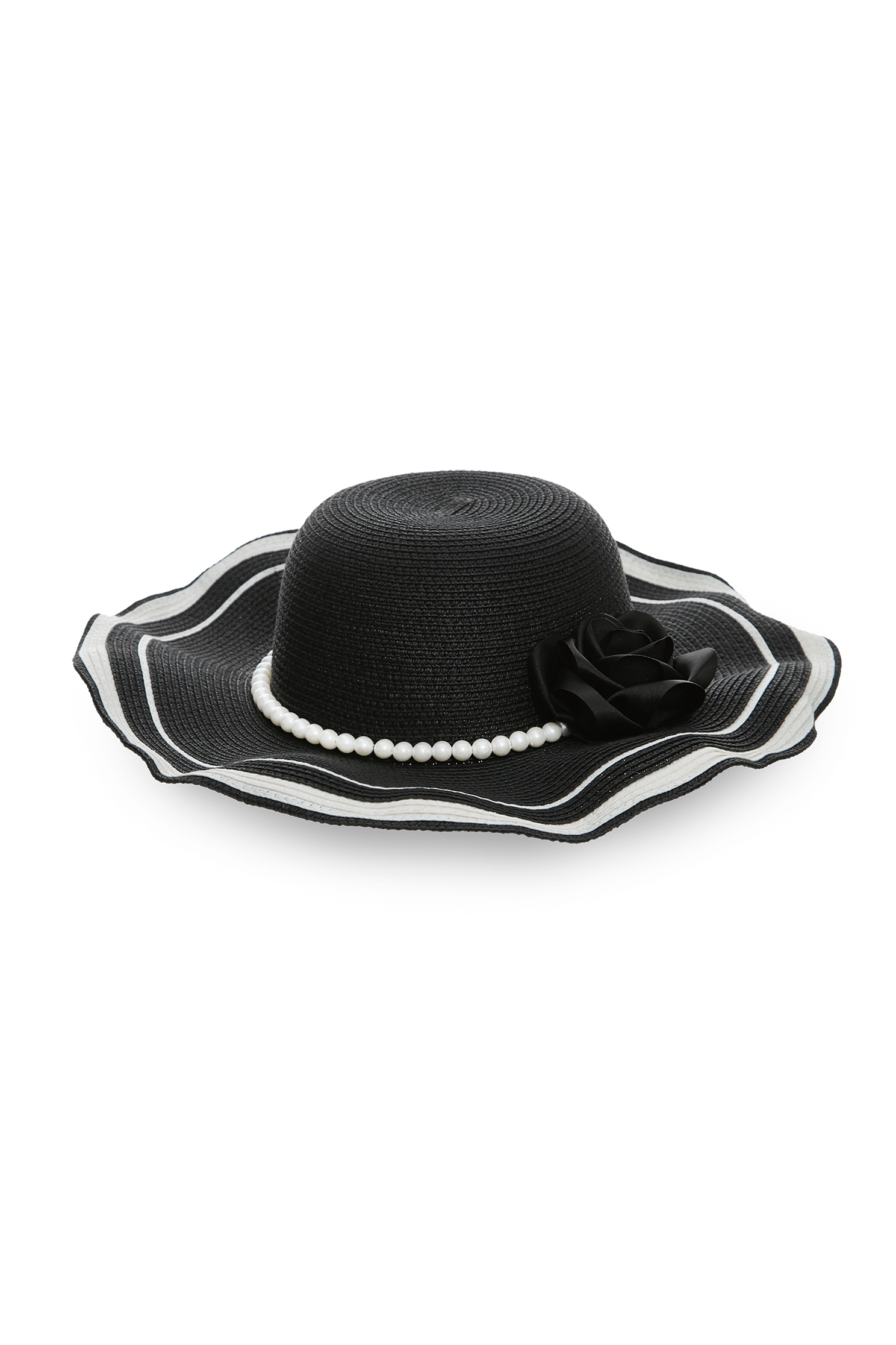 優雅玫瑰珍珠草帽優雅玫瑰珍珠草帽,春夏穿搭,珍珠