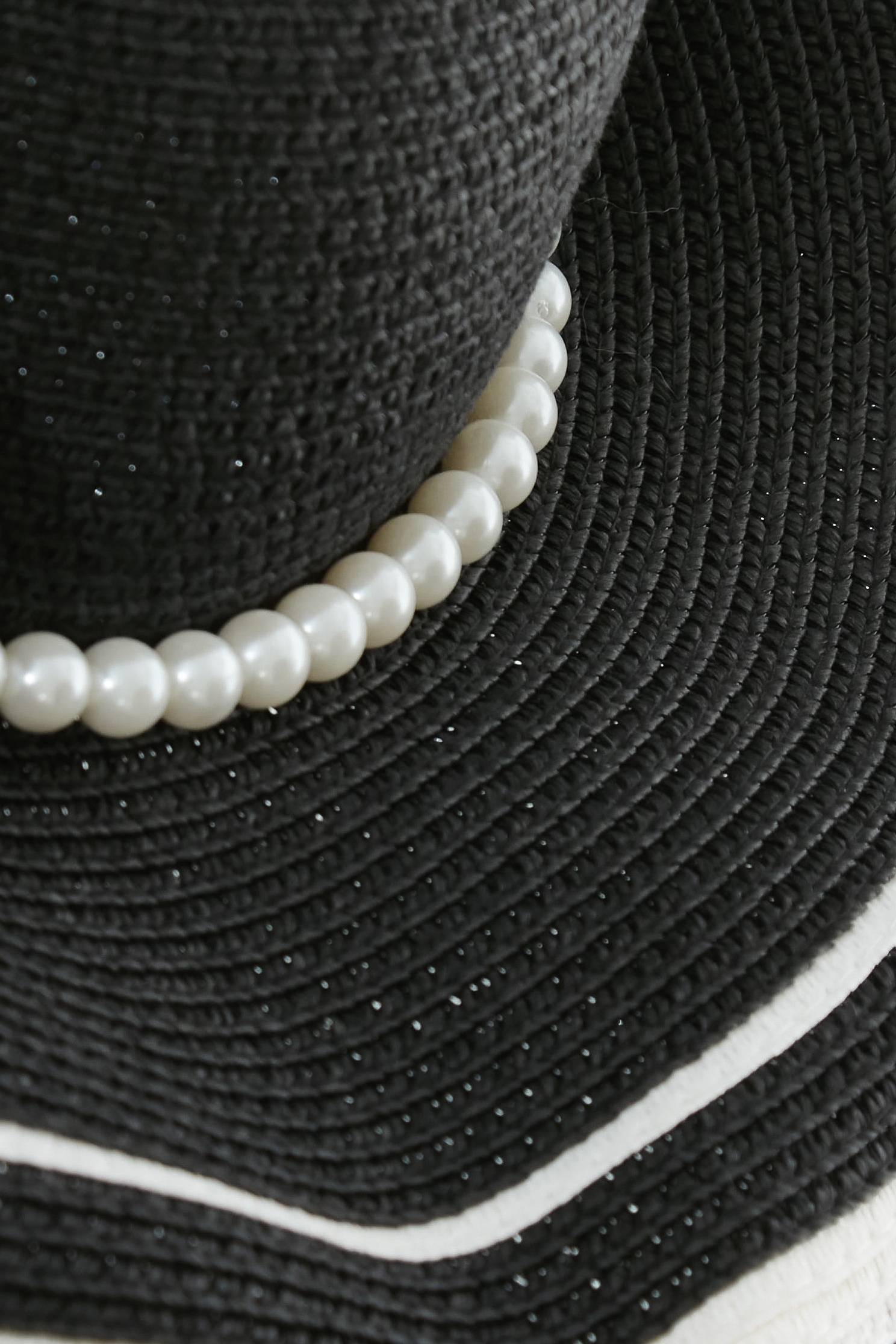 優雅玫瑰珍珠草帽優雅玫瑰珍珠草帽,春夏穿搭,珍珠