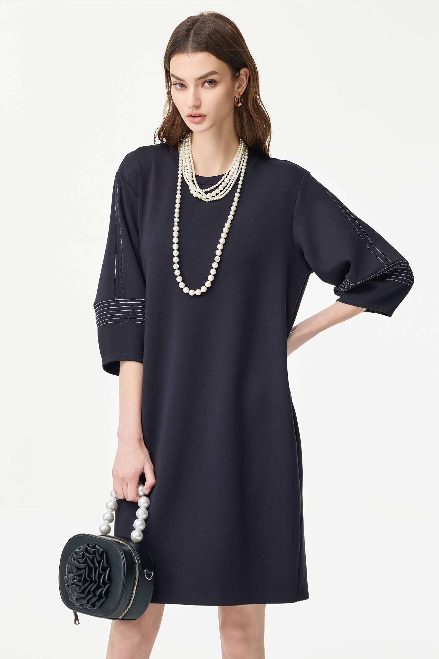 花朵珍珠提把手提包花朵珍珠提把手提包,側背包,春夏穿搭,珍珠