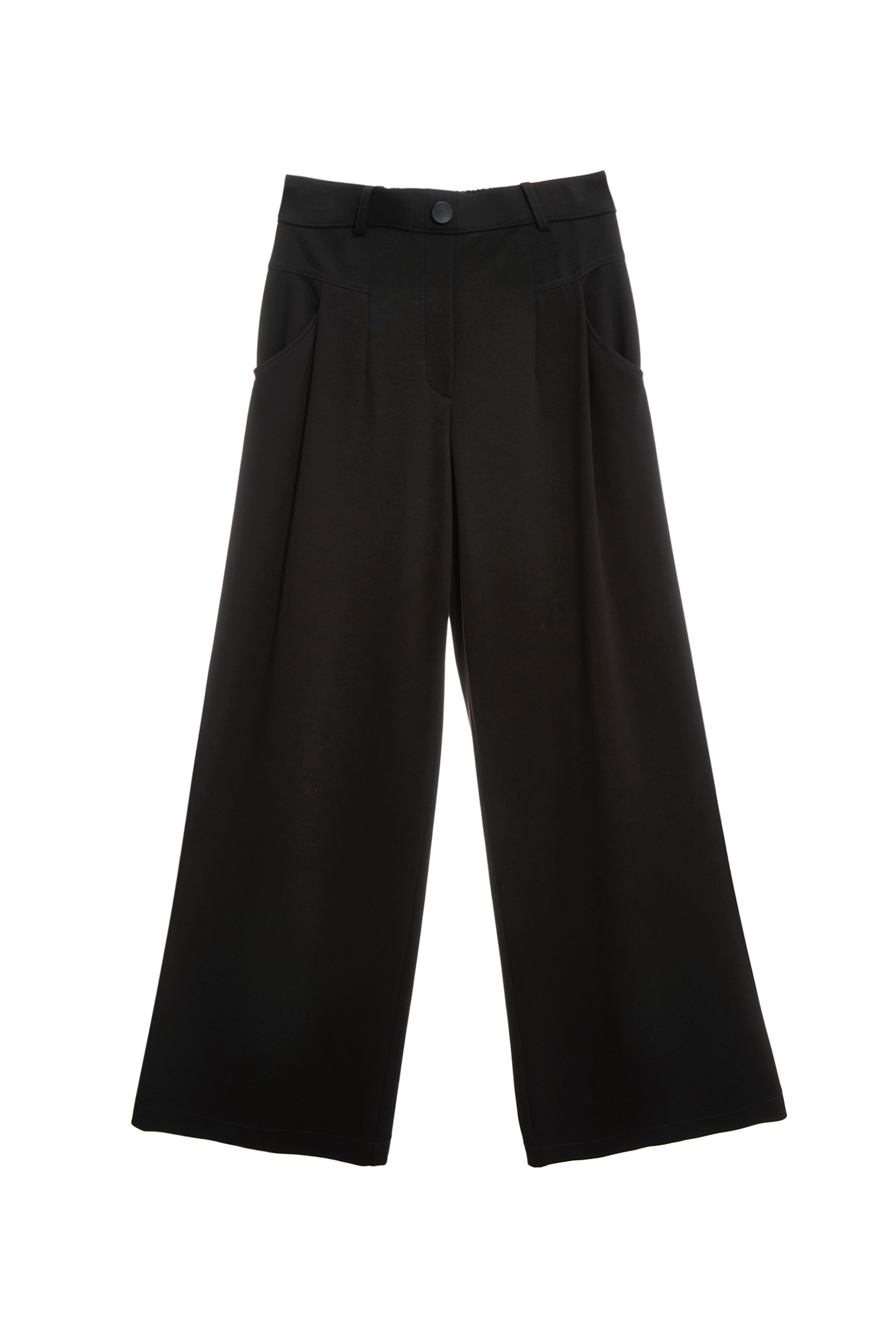 造型摺飾口袋寬腿褲造型摺飾口袋寬腿褲,寬褲,春夏穿搭,褲子,黑色褲子