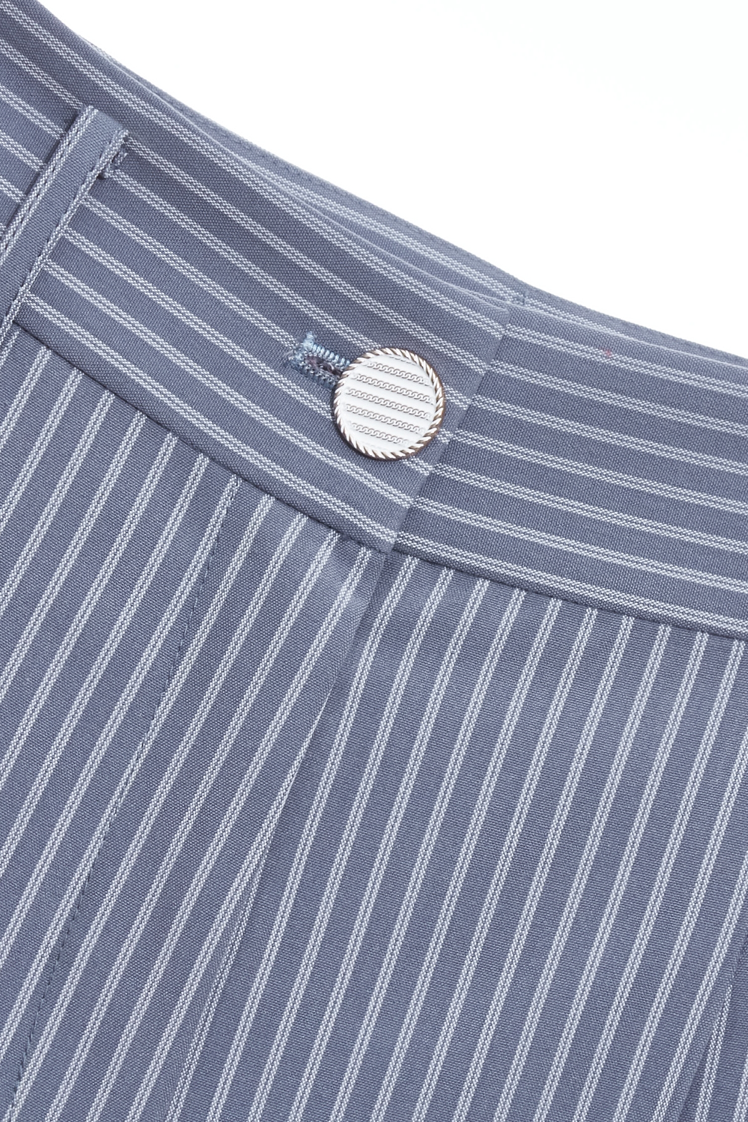 造型微光藍細條長褲造型微光藍細條上衣,上衣,寬褲,春夏穿搭,褲子