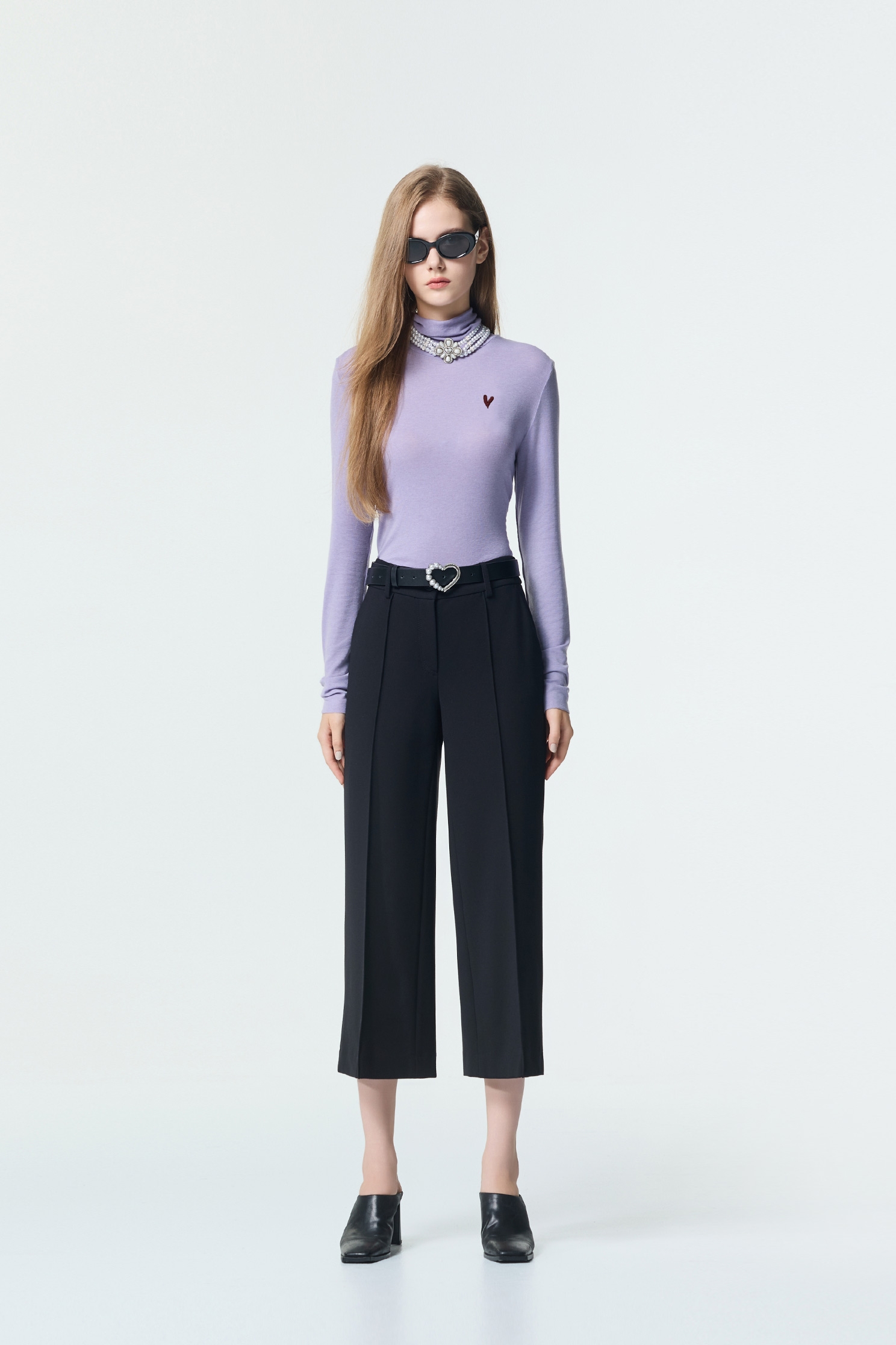 簡約顯瘦寬腿八分褲簡約顯瘦寬腿八分褲,上班OL穿搭,刺繡,寬褲,秋冬穿搭,簡約穿搭,褲子