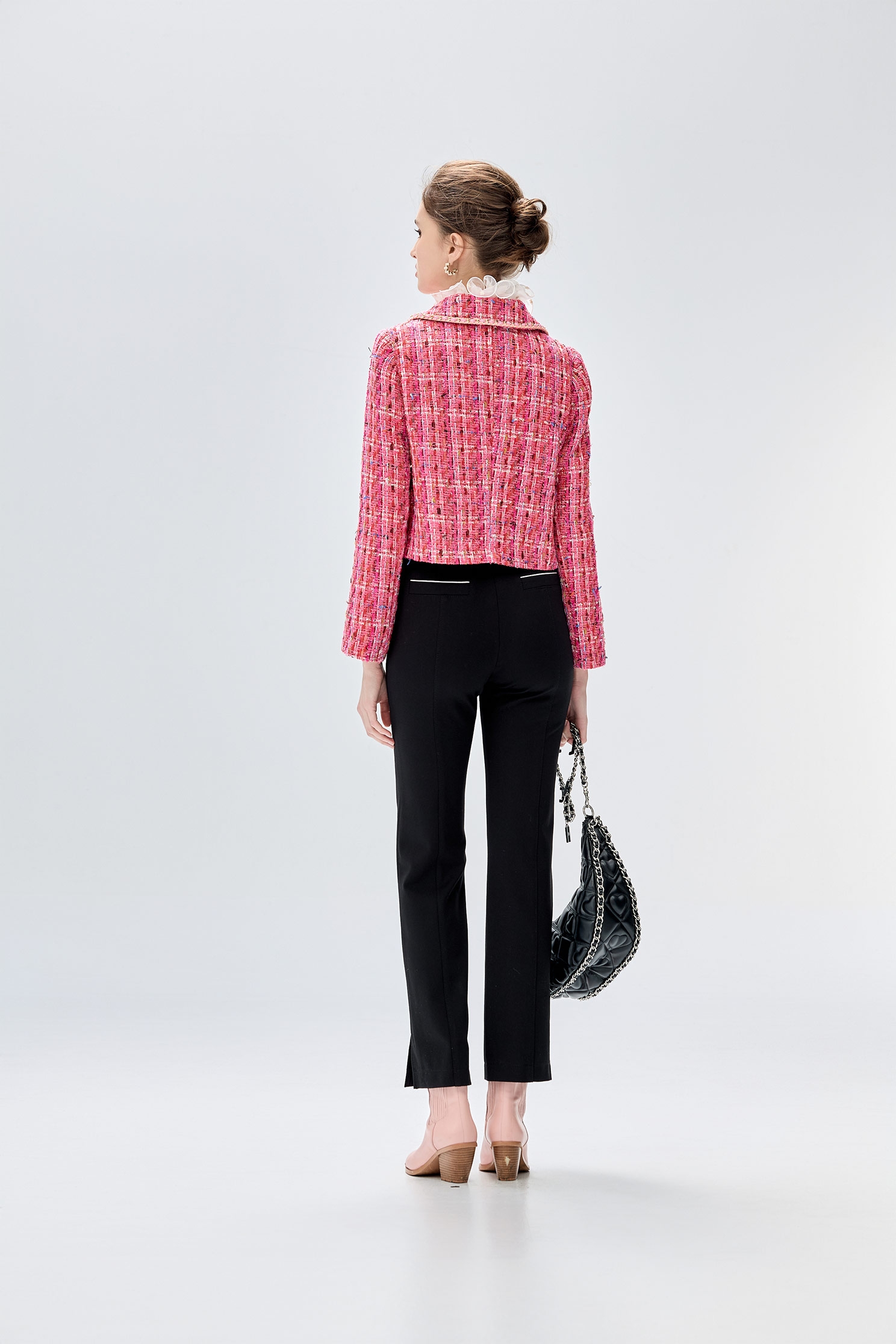 配色織帶修身直筒長褲配色織帶修身直筒長褲,喇叭褲,春夏穿搭,褲子,黑色褲子