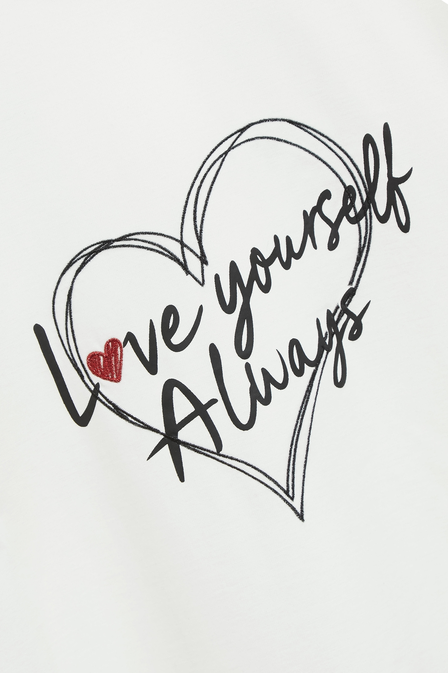 愛自己標語印花寬版上衣愛自己標語印花寬版上衣,上衣,刺繡,春夏穿搭,白色上衣,黑色上衣