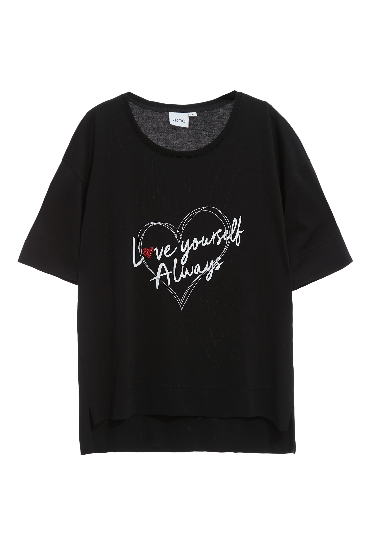 愛自己標語印花寬版上衣愛自己標語印花寬版上衣,上衣,刺繡,春夏穿搭,白色上衣,黑色上衣