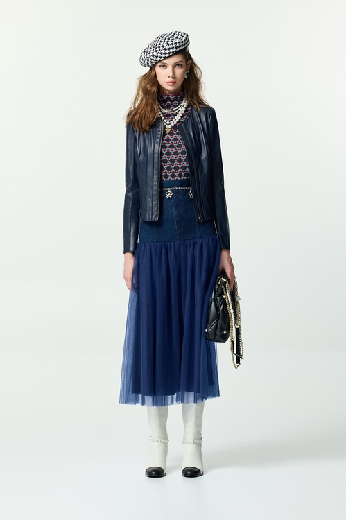 濃厚靛藍綿羊皮外套,皮衣