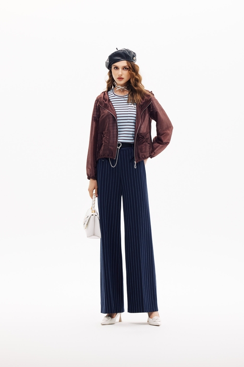 櫻桃巧克力色連帽外套,連帽外套