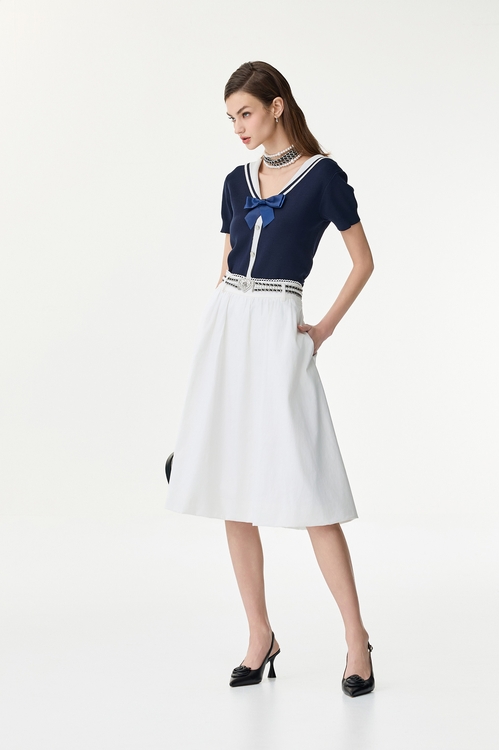 亮白色降落傘裙,網裙