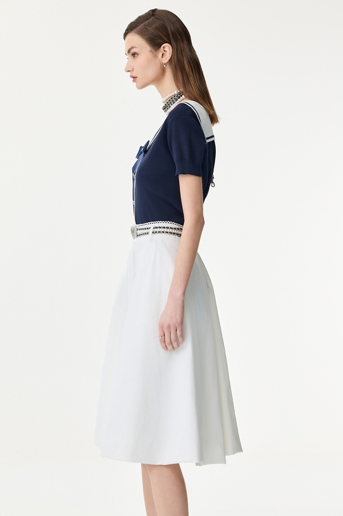 亮白色降落傘裙,網裙