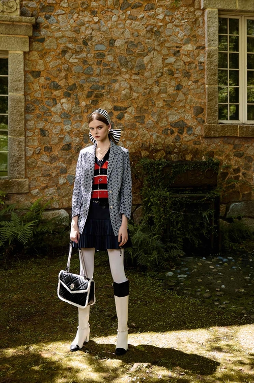 海軍藍雙百摺短裙,短裙