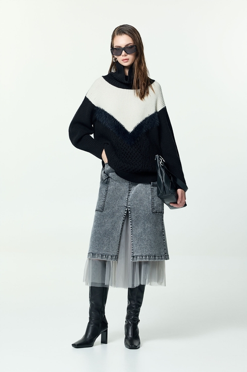 月光灰牛仔裙,牛仔裙