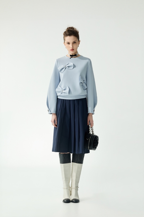 火山玻璃色百褶長裙,百摺長裙