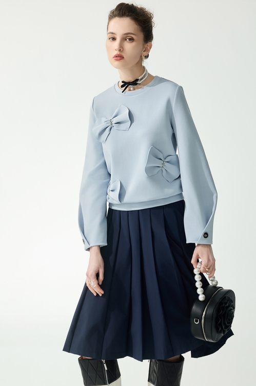 火山玻璃色百褶長裙,百摺長裙