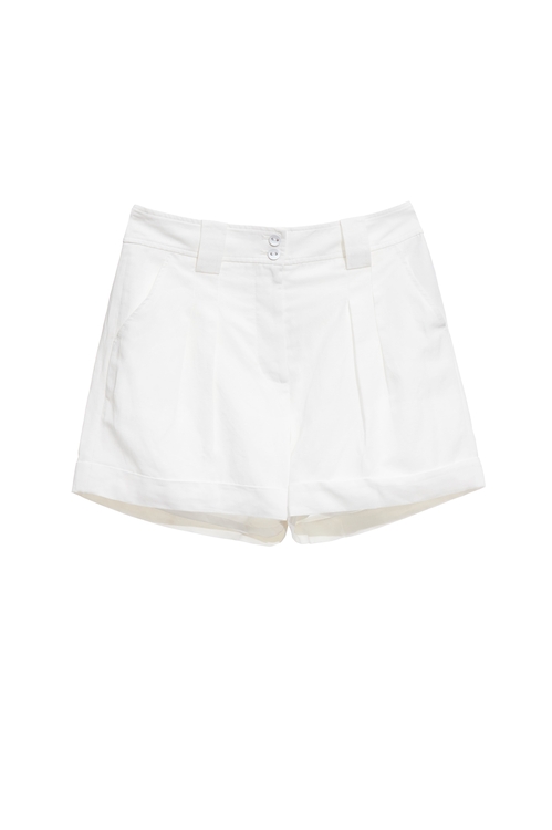 白色渡假風棉麻短褲,白色褲子