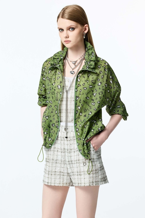 海帶綠格紋印花短褲,短褲