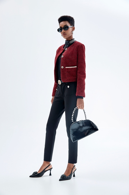 經典羅馬窄管長褲,窄管褲,褲子