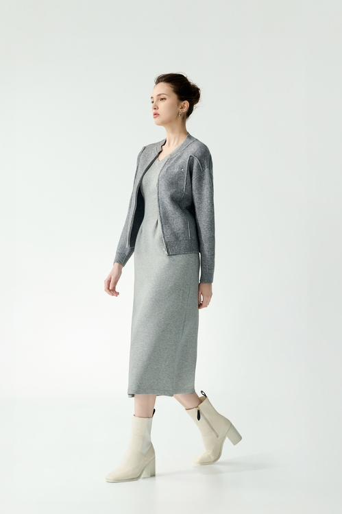 安靜灰極簡收腰洋裝,洋裝特輯