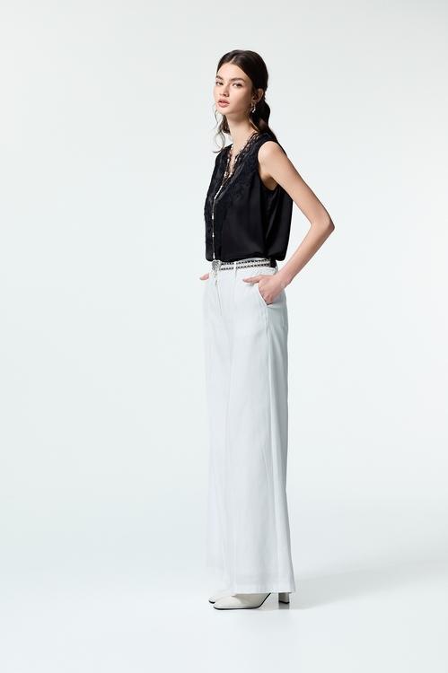 睫毛蕾絲V領沙典背心單品,V領背心