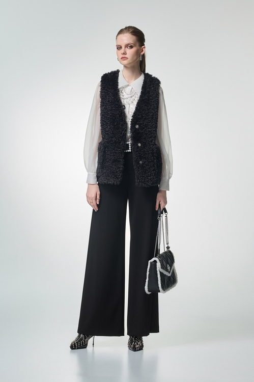 夜黑泰迪熊背心外套,背心外套