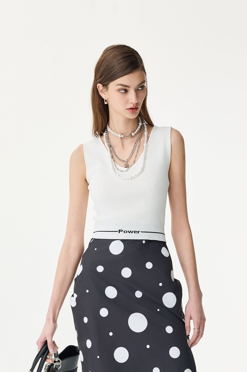 復古極簡針織背心,V領背心