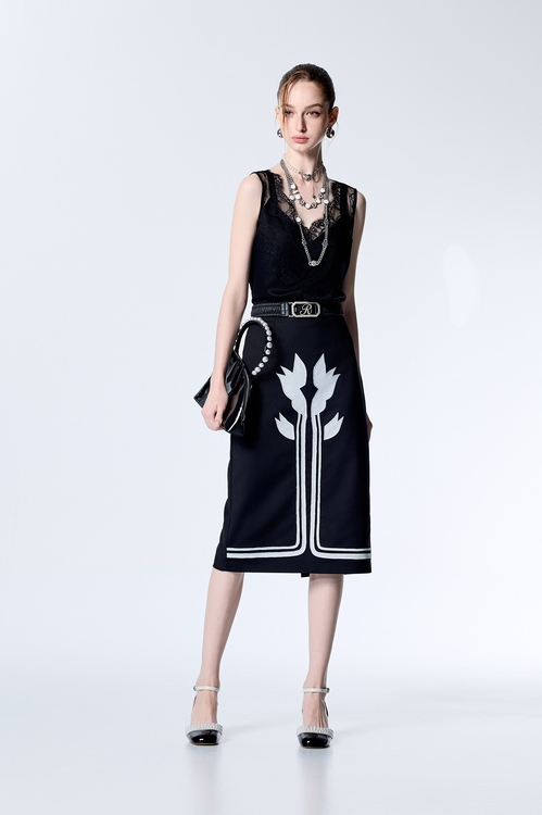 睫毛蕾絲紗典無袖背心,蕾絲上衣