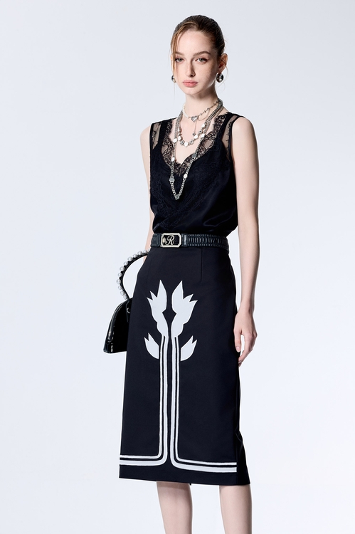 睫毛蕾絲紗典無袖背心,蕾絲上衣