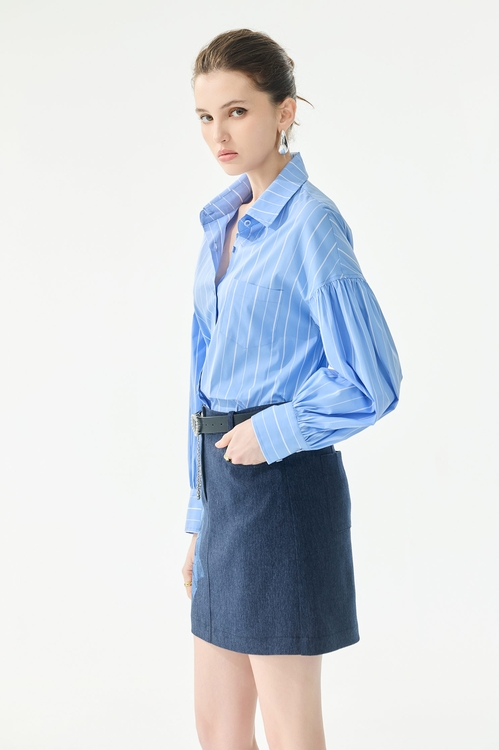 溫室花卉貼布刺繡上衣,襯衫