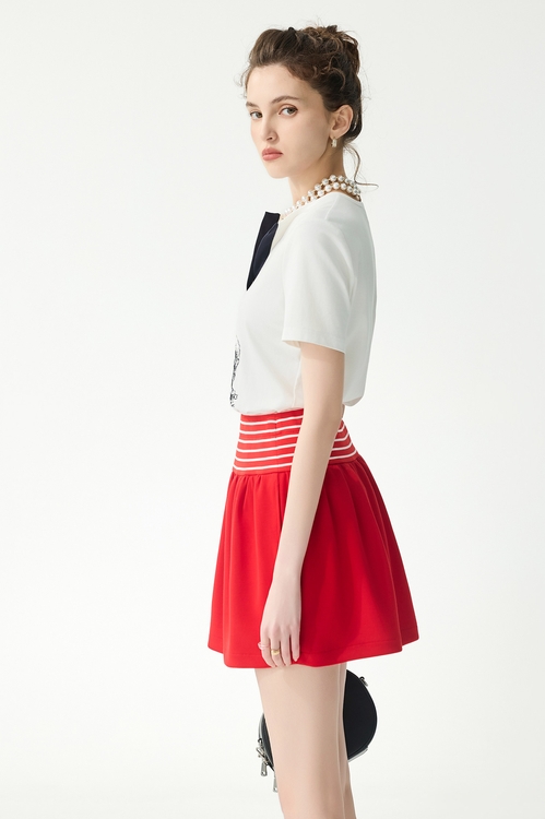 經典雙軌帆船刺繡Ｔ恤上衣,白色上衣,白色背心