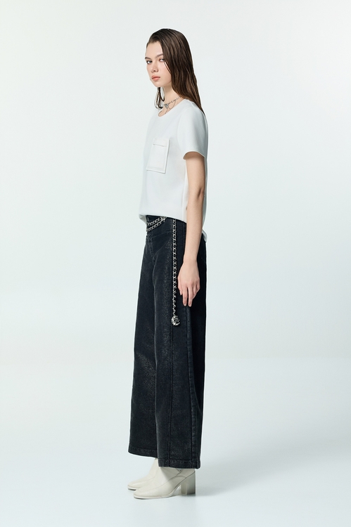 疊口袋造型Ｔ恤上衣,T-Shirt