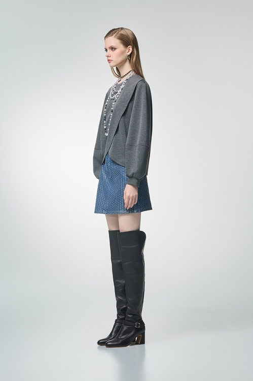 單字平衡刺繡上衣,繡花上衣