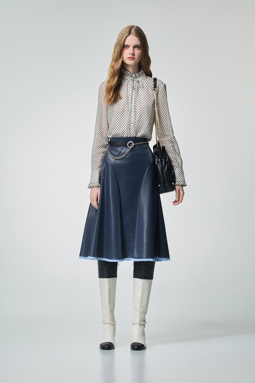 花朵植絨造型上衣,襯衫