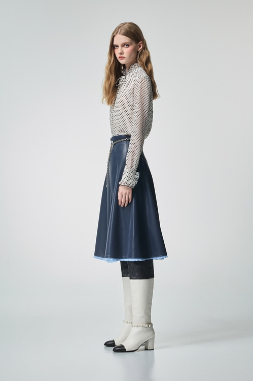 花朵植絨造型上衣,襯衫