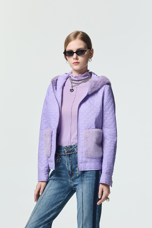 銀河丁香紫極簡上衣,內搭上衣