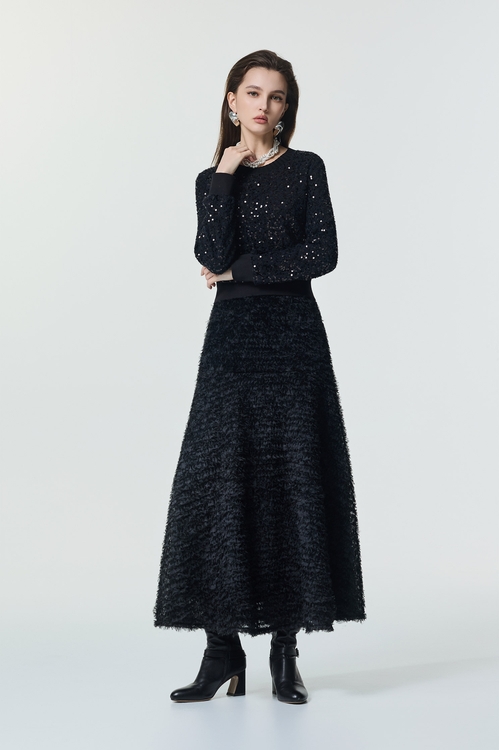 輕奢崁亮片彈性單品上衣,派對特輯