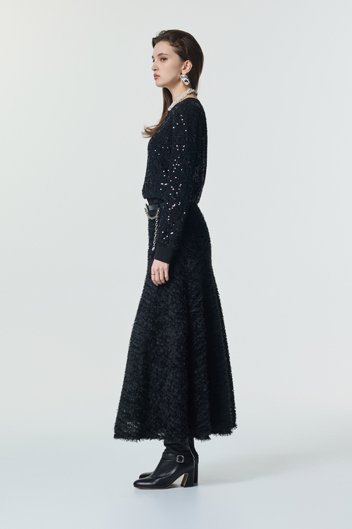 輕奢崁亮片彈性單品上衣,派對特輯