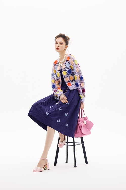 浪漫手作五彩外套,針織外套