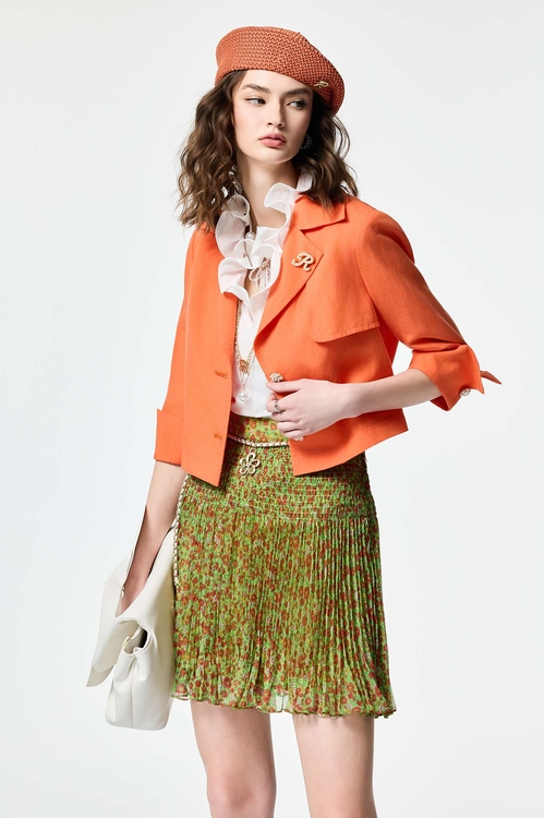 童話花園雪紡印花短裙,雪紡裙