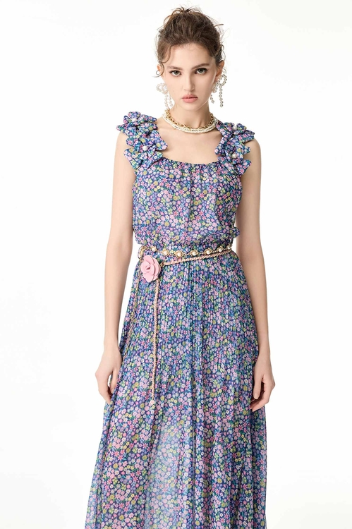 童話花園印花洋裝,雪紡洋裝