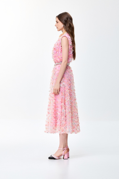 五彩結飾網紗上衣,網紗