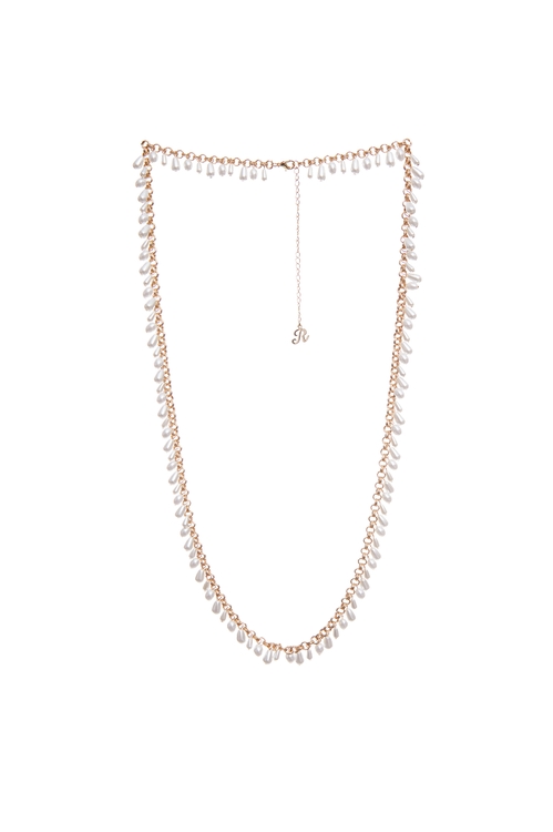 簡約垂墜珍珠長項鍊,,簡約垂墜珍珠長項鍊,春夏穿搭,珍珠,項鍊