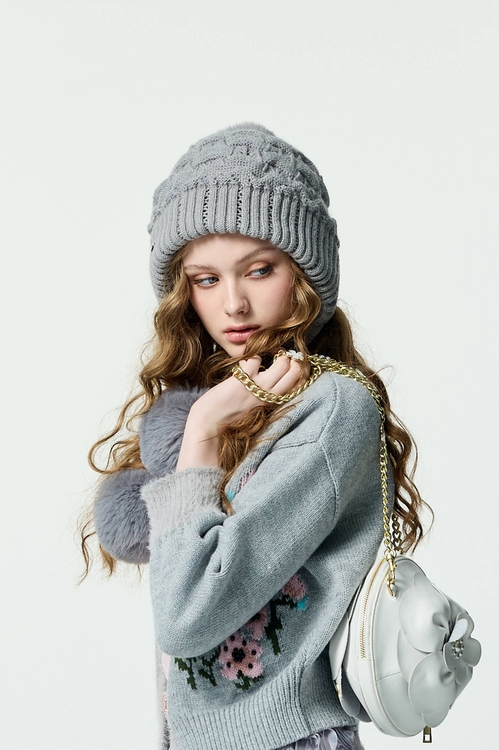 軟絨絨兔毛針織帽,,軟絨絨兔毛針織帽,小香風,帽子,春夏穿搭,格紋,秋冬穿搭,秋冬穿搭,針織,秋冬穿搭,針織,秋冬穿搭,針織