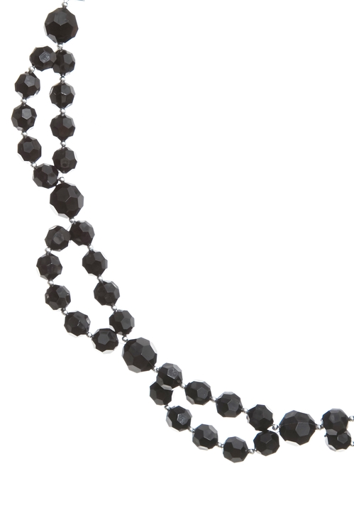 皮綁式時尚角珠腰鍊,皮革