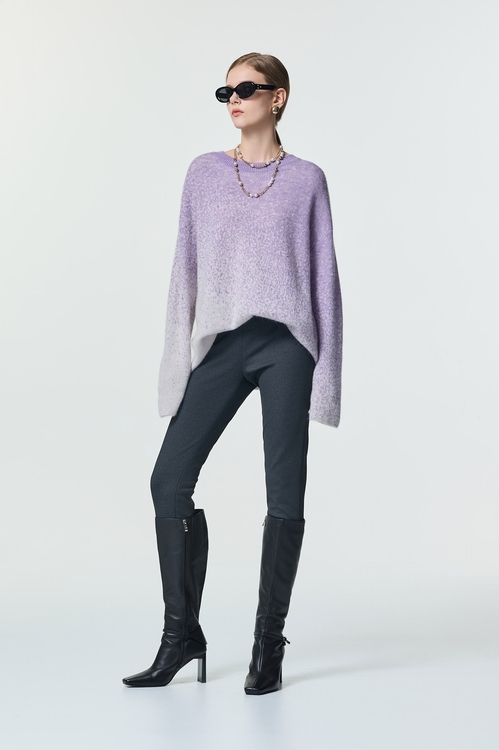 簡約顯瘦開衩合身褲,窄管褲,褲子