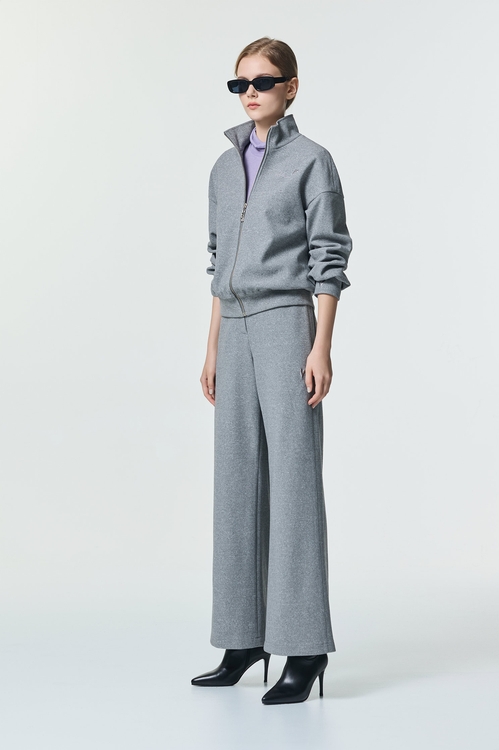 安靜灰簡約寬腿褲,寬褲,褲子