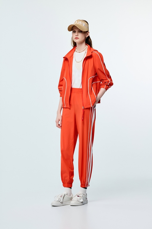 彩虹衣膠原蛋白線條設計外套,連帽外套